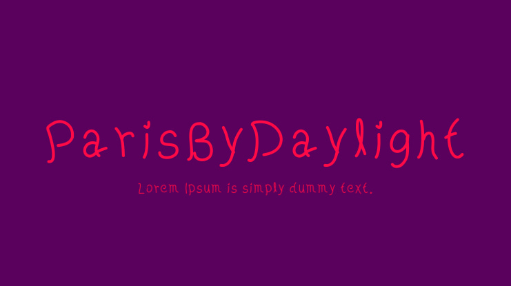 ParisByDaylight Font