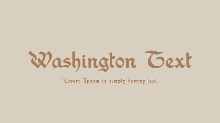 Washington Text Font Family