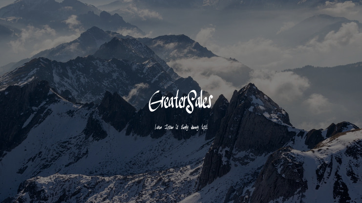 GreaterSales Font