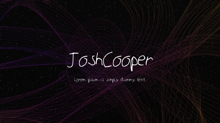 JoshCooper Font