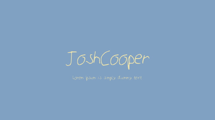 JoshCooper Font