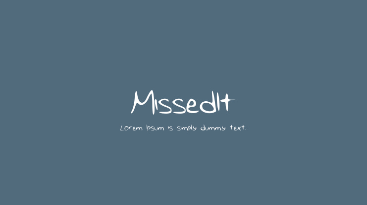 MissedIt Font