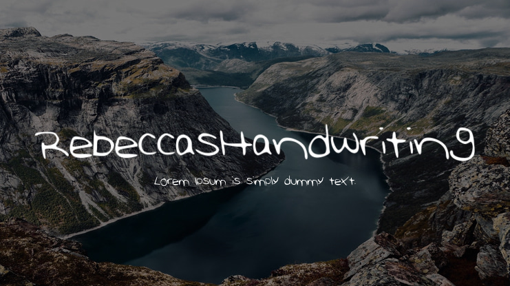 RebeccasHandwriting Font