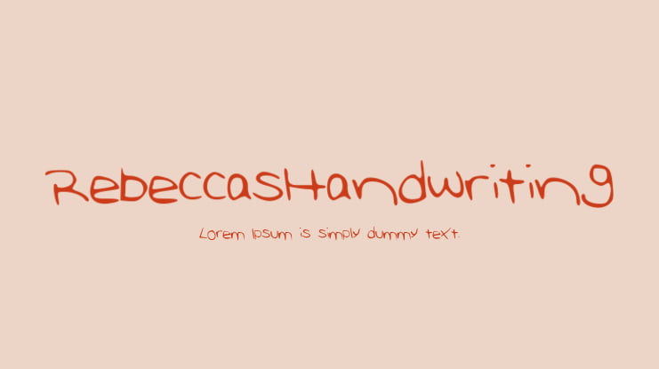 RebeccasHandwriting Font