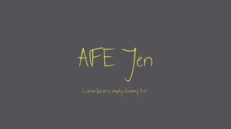AFE Jen Font Family