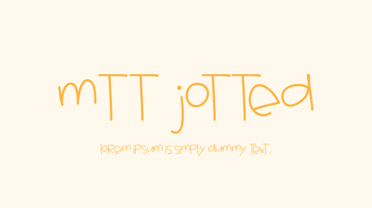 MTF Jotted Font