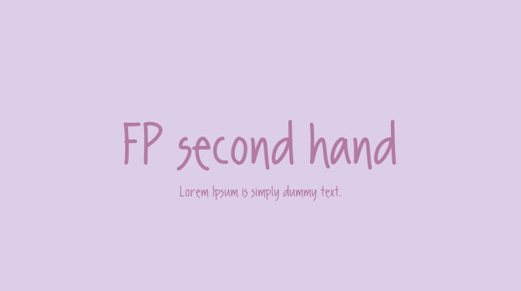 FP second hand Font
