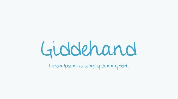 Giddehand Font