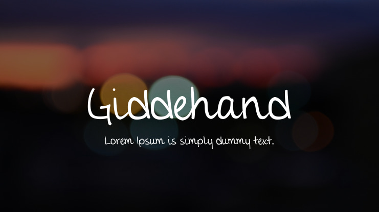 Giddehand Font