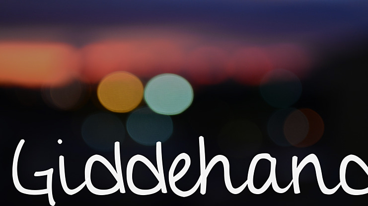 Giddehand Font