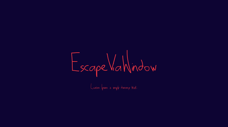 EscapeViaWindow Font