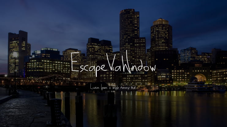 EscapeViaWindow Font