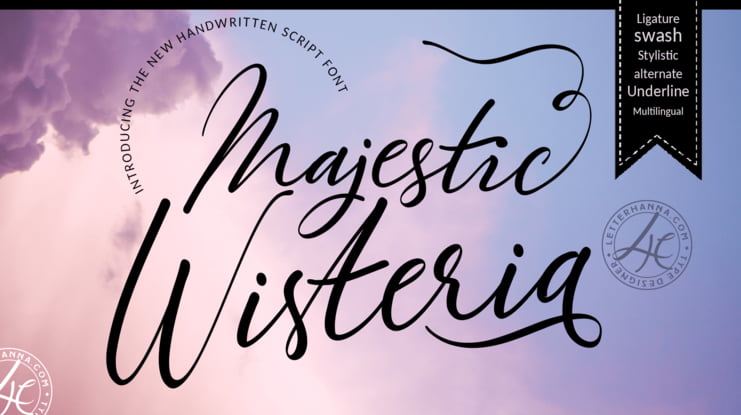 Majestic Wisteria Free Font