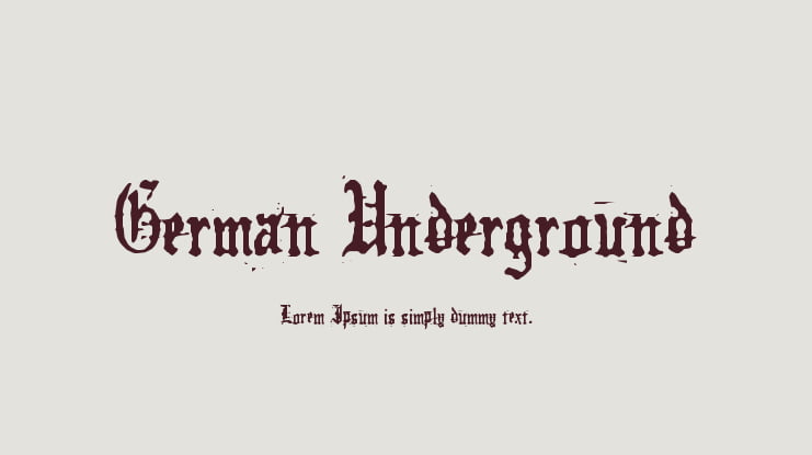 German Underground Font