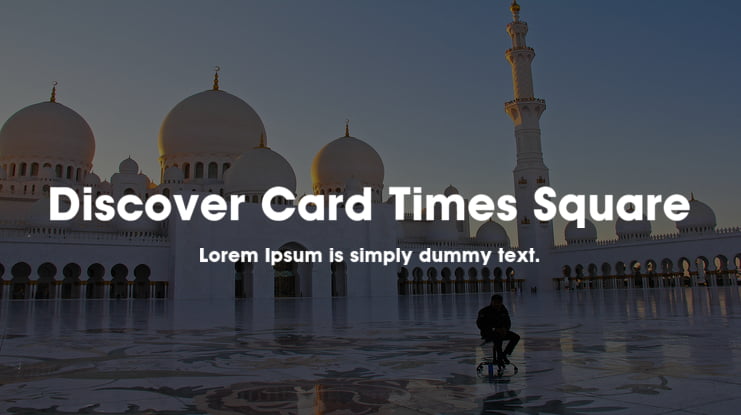 Discover Card Times Square Font