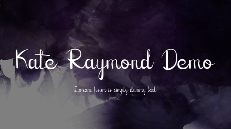 Kate Raymond Demo Font