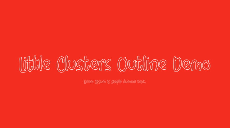 Little Clusters Outline Demo Font Family