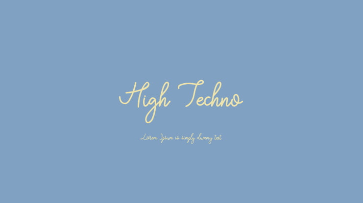 High Techno Font