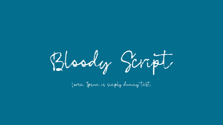 Bloody Script Font