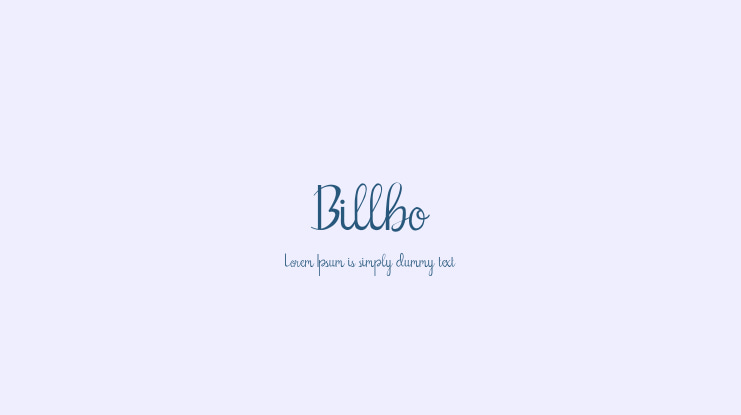 Billbo Font