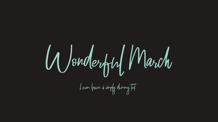 Wonderful March Font
