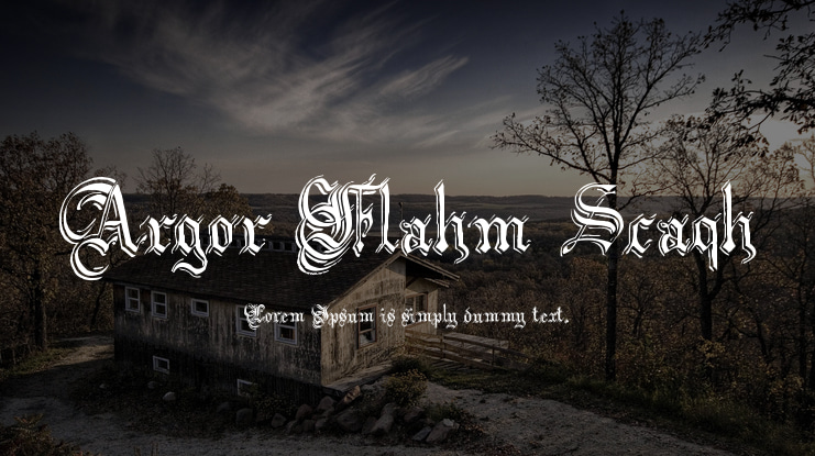 Argor Flahm Scaqh Font