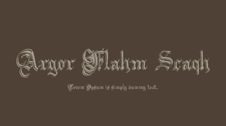 Argor Flahm Scaqh Font