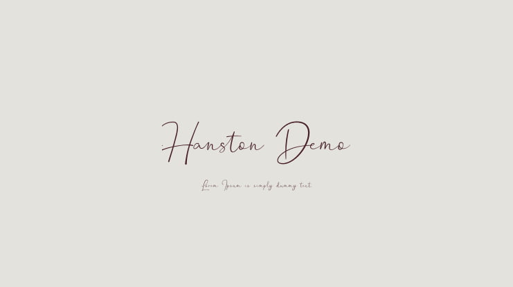 Hanston Demo Font