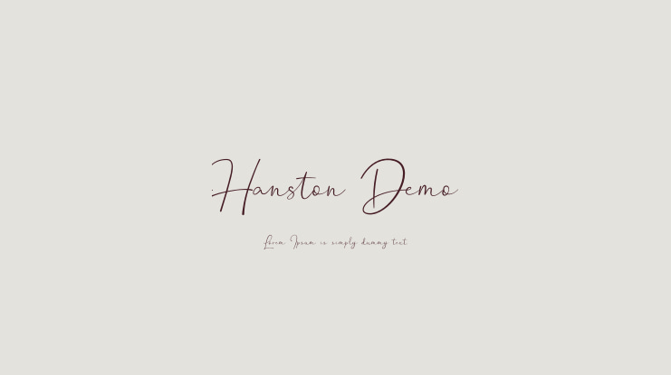 Hanston Demo Font