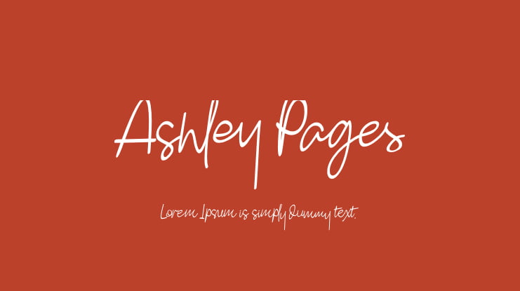 Ashley Pages Font