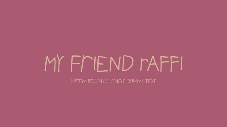 My Friend Raffi Font