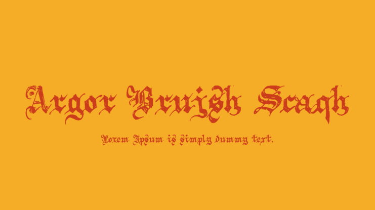 Argor Brujsh Scaqh Font
