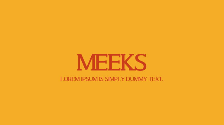 Meeks Font