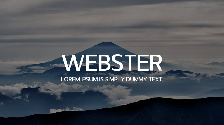 Webster Font