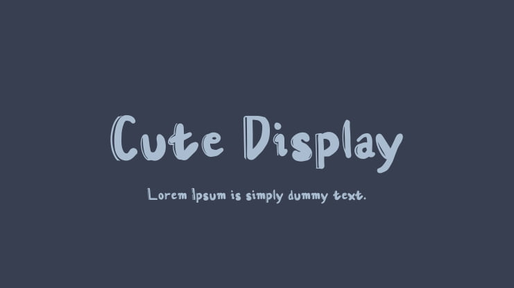 Cute Display Font