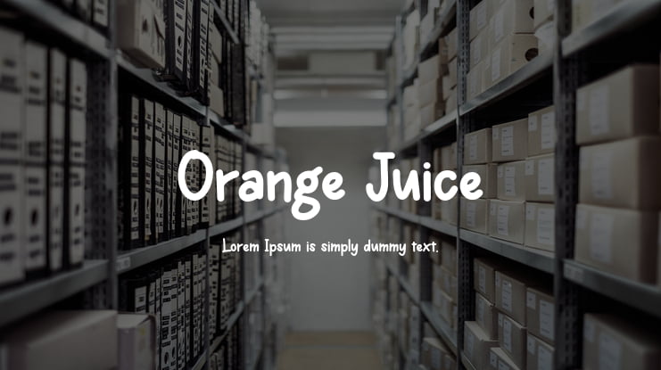 Orange Juice Font Family