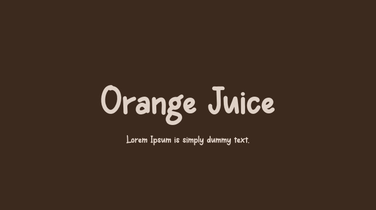 Orange Juice Font Family