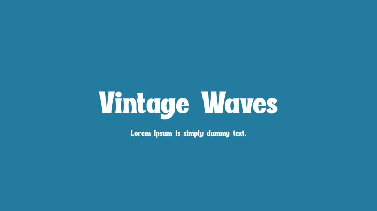 Vintage Waves Font