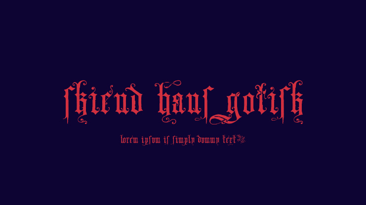Skjend Hans Gotisk Font