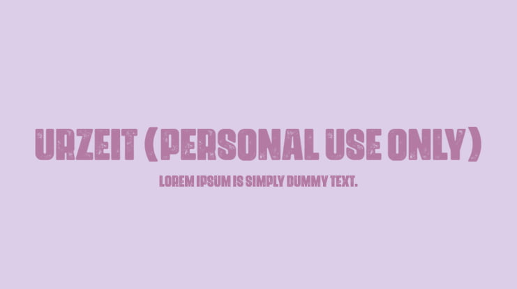 Urzeit (Personal Use Only) Font