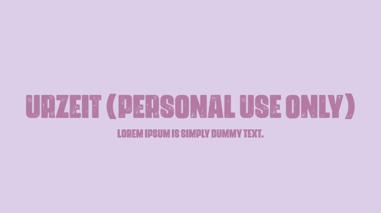 Urzeit (Personal Use Only) Font