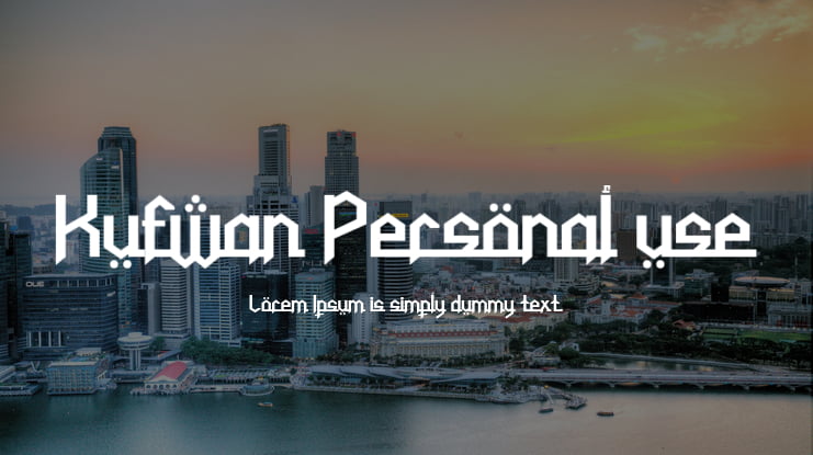 Kufwan Personal use Font