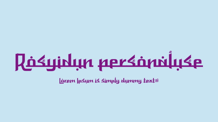 Rosyidun personaluse Font