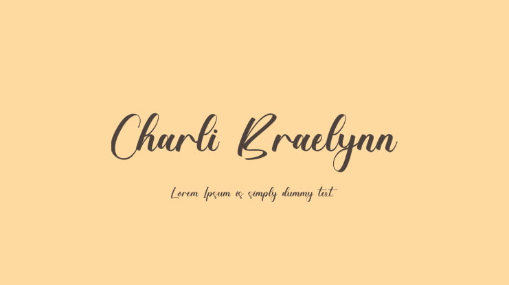 Charli Braelynn Font