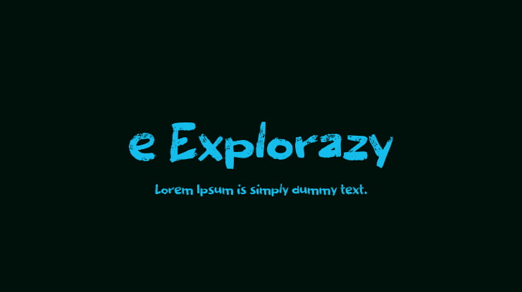 e Explorazy Font