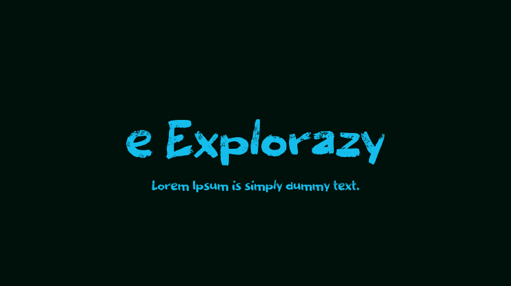 e Explorazy Font
