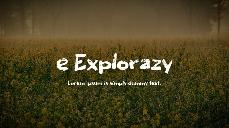 e Explorazy Font