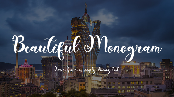Beautiful Monogram Font Family