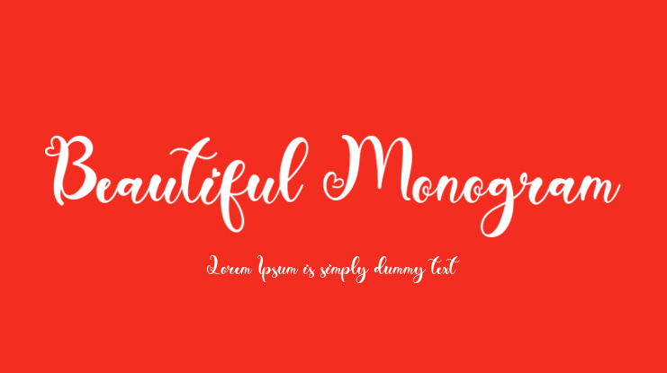 Beautiful Monogram Font Family