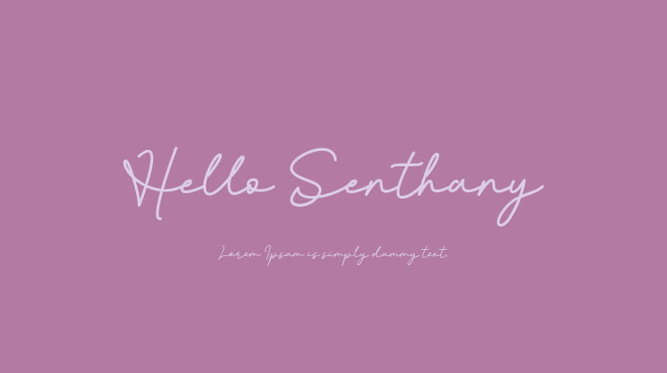 Hello Senthany Font